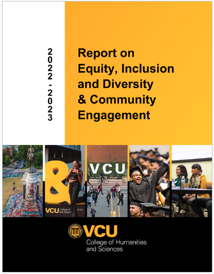 Photo of the cover page for the Equity, Inclusion and Diversity & Community Engagement Report for 2022-2023